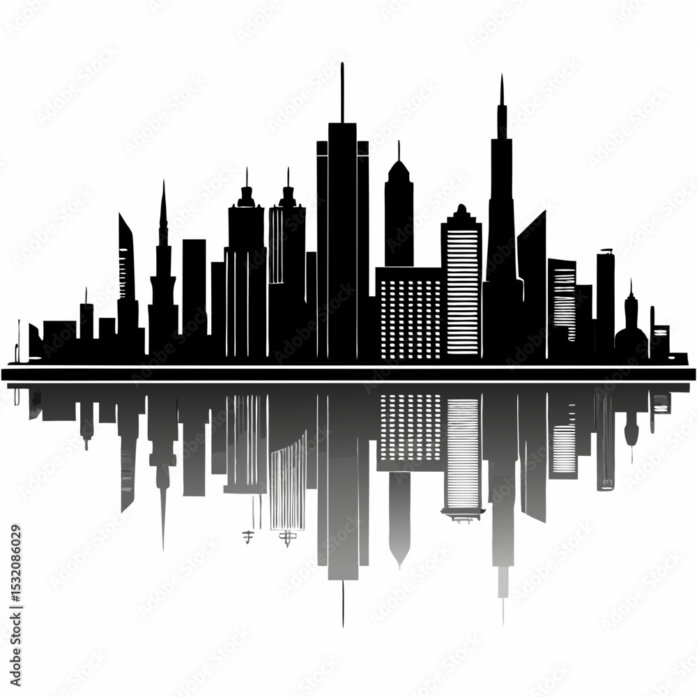 Obraz premium city skyline vector
