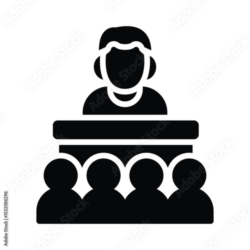 Conference Vector Icon which can easily modify or edit
