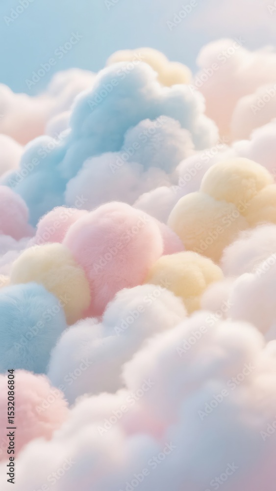 Soft Pastel Colored Clouds in a Dreamy Sky Soft Pastel Colored Clouds in a Dreamy Sky