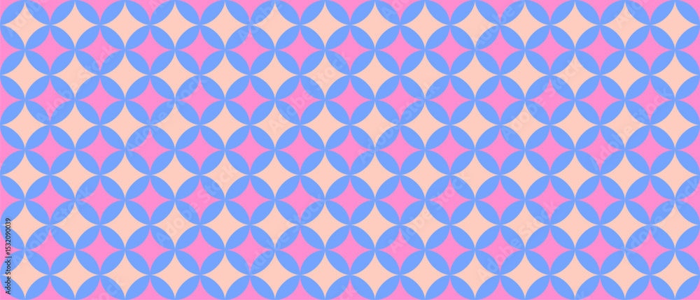 Fototapeta premium soft pastel vector pattern with seamless circular geometric design