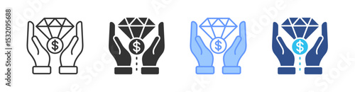 Value Proposition Multi Style Icon Set Vector 