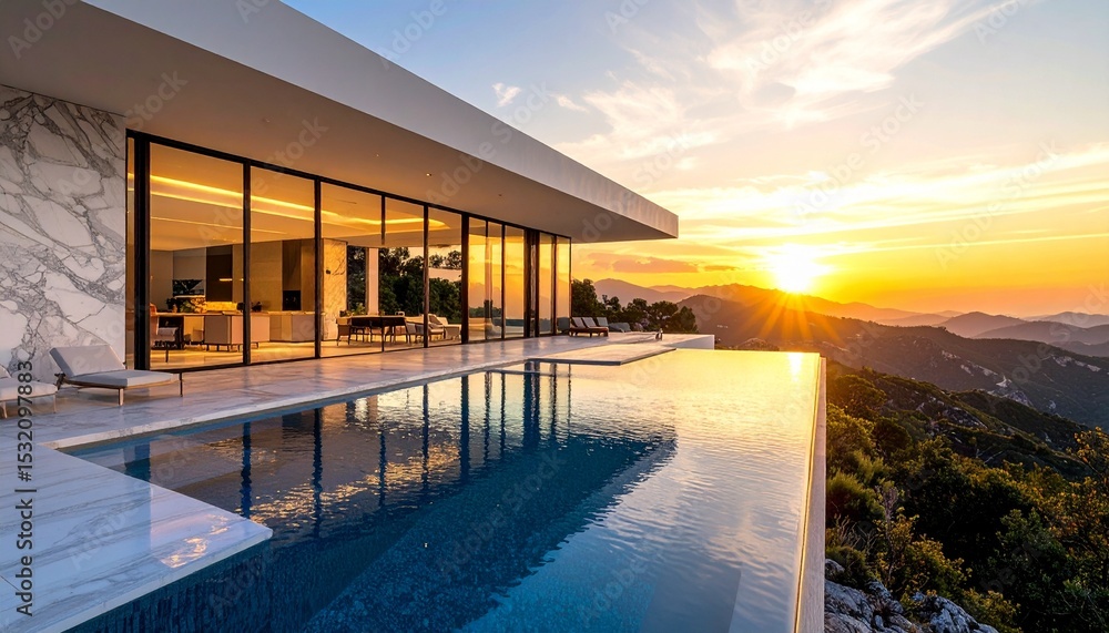 Fototapeta premium Photorealistic Modern Mansion