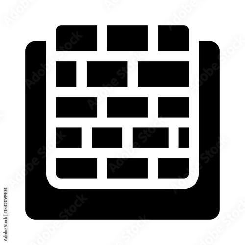 Paver glyph icon