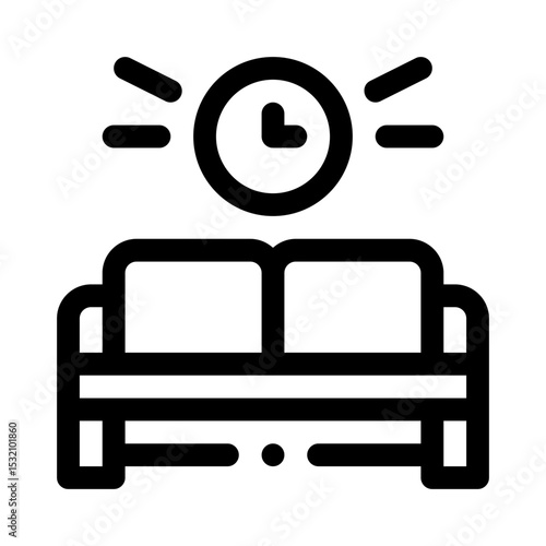Waiting room line icon