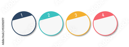 Kreis Infografik mit vier Schritten