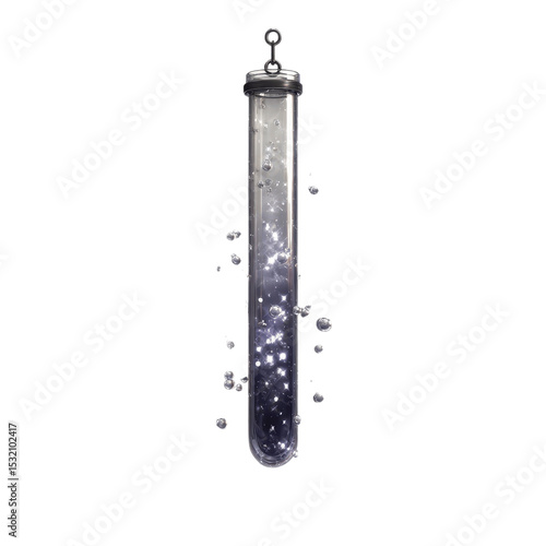 Sparkling Stardust in a Glass Test Tube - Science and Fantasy Concept