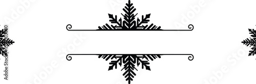 Elegant Snowflake Vector Illustration Decorative Frame Design