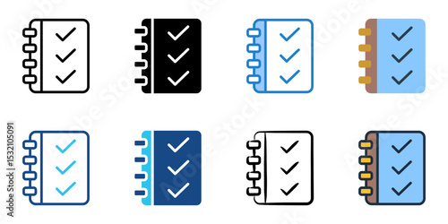 Verifiable icon set multiple style collection 
