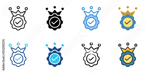 Authority icon set multiple style collection 
