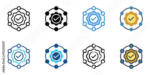 Integrity icon set multiple style collection 
