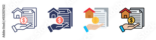 Collateral Multi Style Icon Set Vector 
