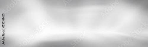 long soft gray studio room background, wide grey floor backdrop with spotlight.