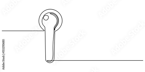 door knob continuous one line drawing, Door Handle Drawing, Doorknob Black Stroke Linear Icon, Doorknob Icon on Black and White Vector Backgrounds, Silhouette Illustration Minimalist Style, Graphic. 