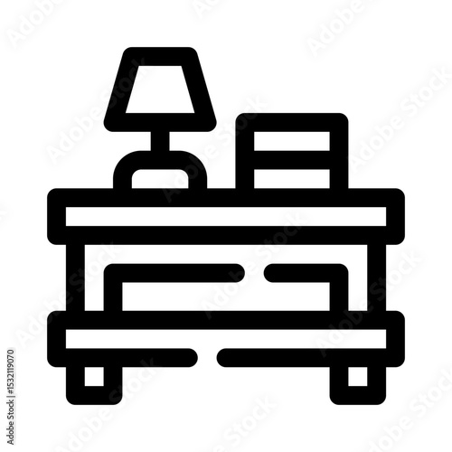 Nightstand line icon