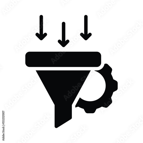 Filtering method Vector Icon which can easily modify or edit