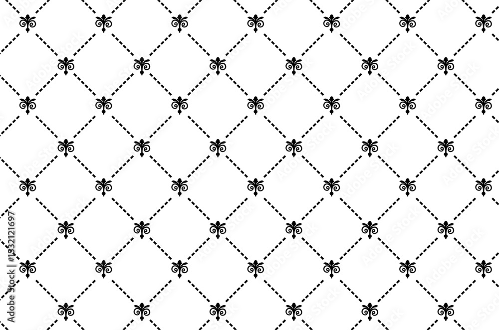 Fototapeta premium Abstract Flower Pattern Background vector illustration.