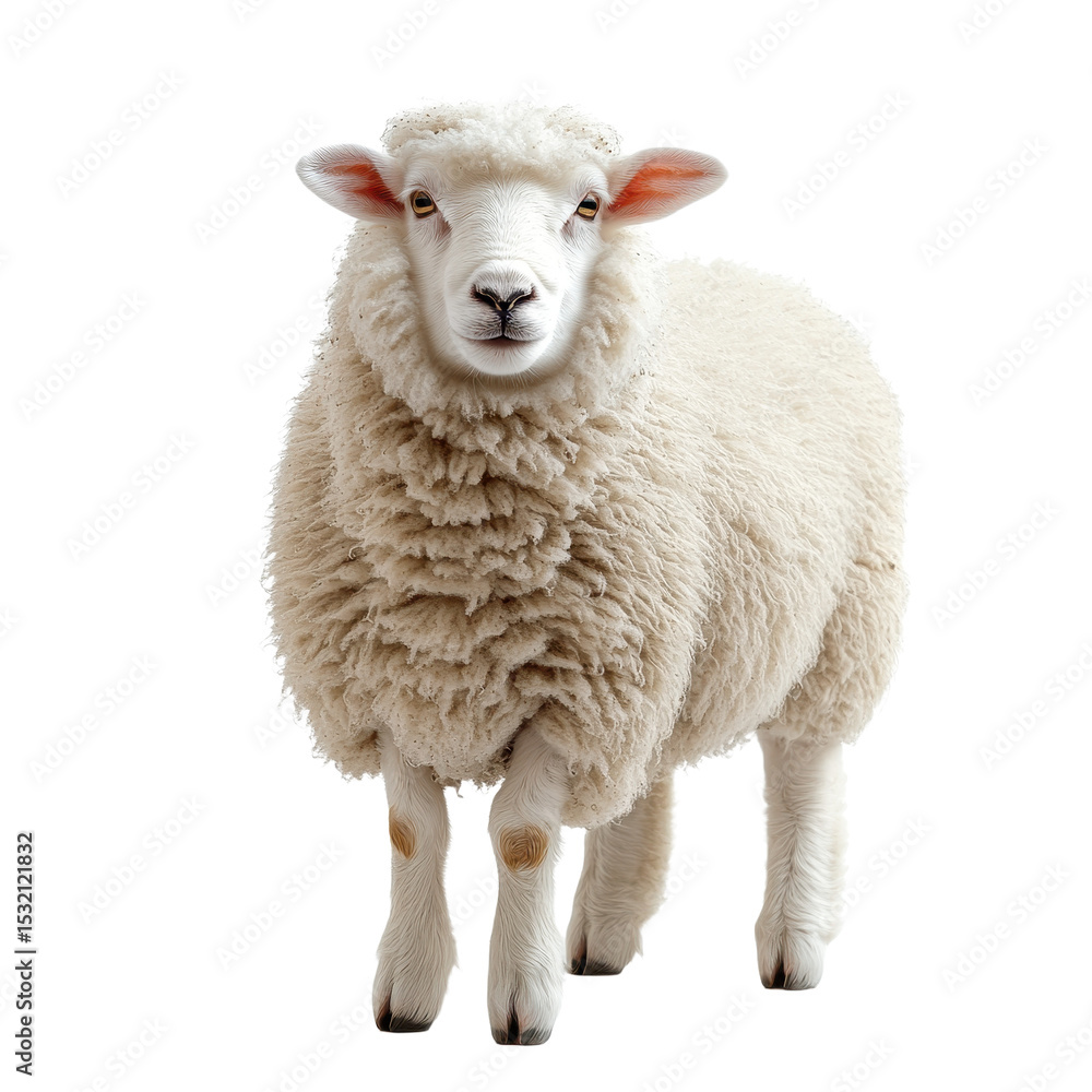Obraz premium Sheep isolated on transparent background.