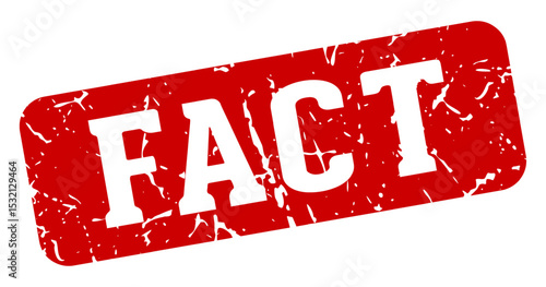 fact rectangular sign. fact stamp