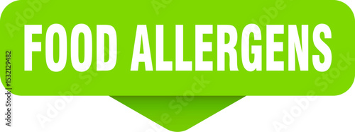 food allergens sticker. food allergens sign on transparent background