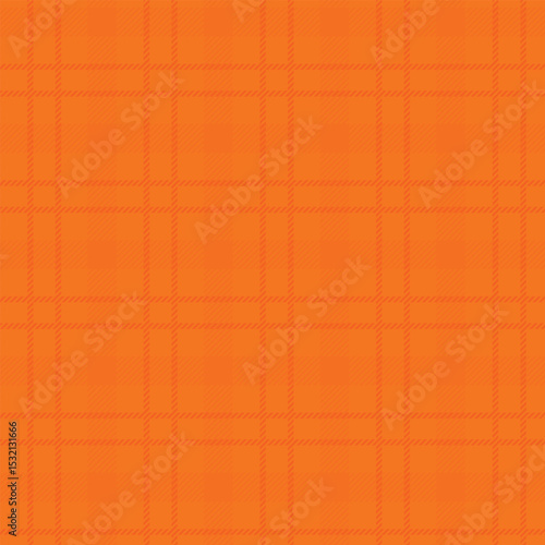 Seamless vibrant orange plaid pattern, a classic tartan design for fabric, wallpaper, and backgrounds