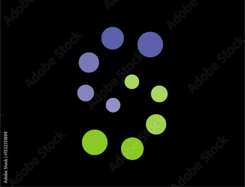 Abstract spiral circles