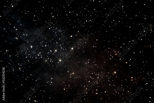 Stunning black sky background with twinkling cosmic stars