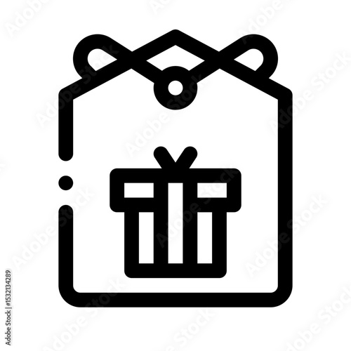 Gift tag line icon