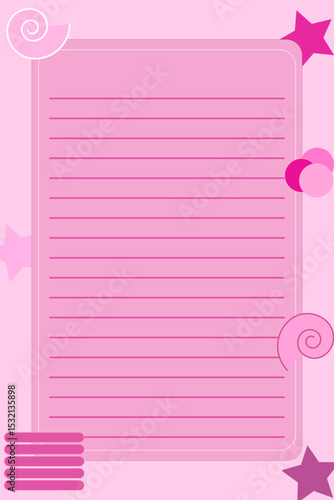 simple pink notebook background suitable for templates