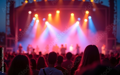 Wallpaper Mural Scene music festival concert out door background, day light, photo shot. High quality Torontodigital.ca