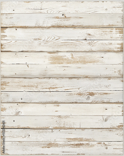 Whitewashed Rustic Wooden Planks Texture for Vintage Background Use