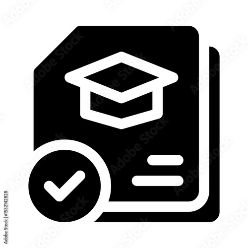 Academic Transcript glyph icon