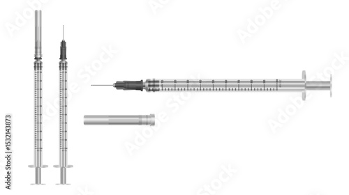 Syringes for medical injection and vaccination