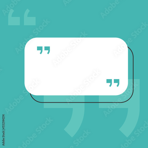 A simple and elegant quote frame with a circle-shaped speech bubble. Designed for adding motivational quotes, messages, or reviews in social media and presentations.