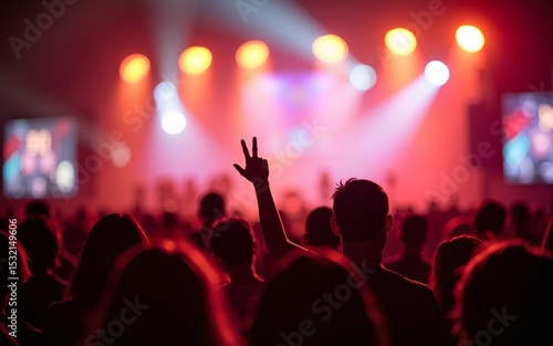 Wallpaper Mural Crowd at a festival with vibrant bokeh lights, capturing the atmosphere of celebration and joy. High quality Torontodigital.ca