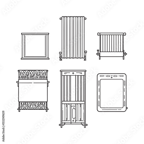 Vector Illustration of Radiator with Clean Lines