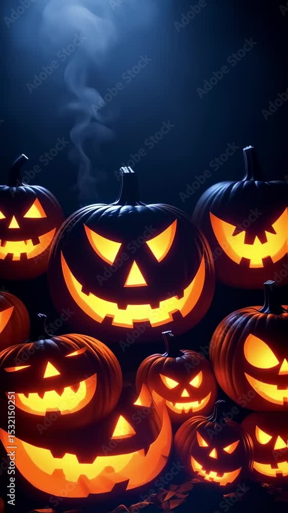 Jack O' Lantern with Copy Space for Halloween Greeting Jack O' Lantern with Copy Space for Halloween Greeting