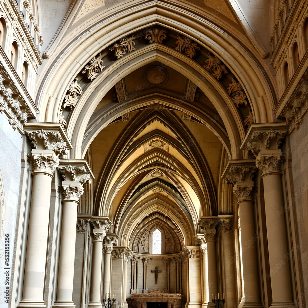 Stone quire showcases elaborate carvings and elegant architectural details, bridging the chancel with artistic flair Stone quire showcases elaborate carvings and elegant architectural details, bridging the chancel with artistic flair