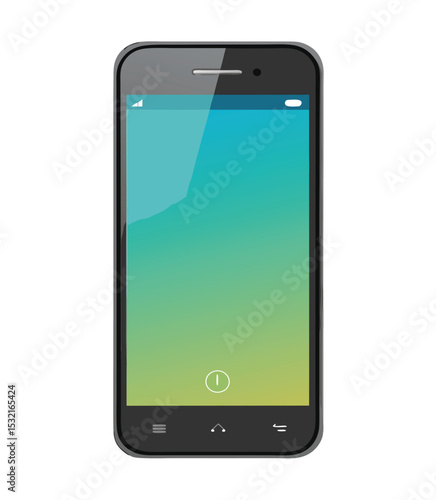 Smart phone. Realistic mobile phone