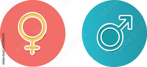 Gender icon. male and female sex sign. Vector illustration