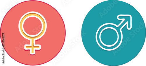 Gender icon. male and female sex sign. Vector illustration