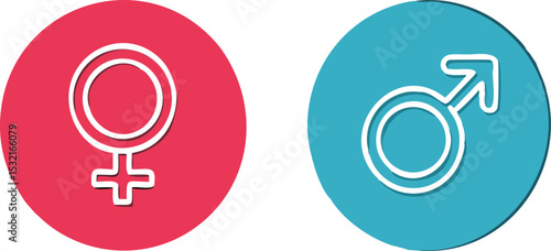 Gender icon. male and female sex sign. Vector illustration