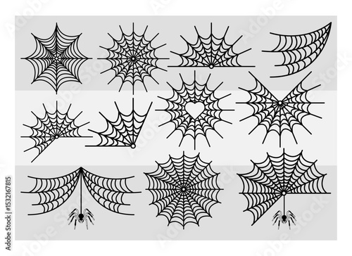 Spider Web SVG Silhouette Bundle, Spiderweb Silhouette, Spooky Svg, Cobweb Svg, Spiderweb Svg, Spider web Png, Spider web Svg Images, Cut Files
