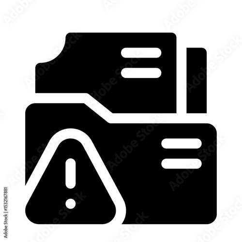 Data breach glyph icon