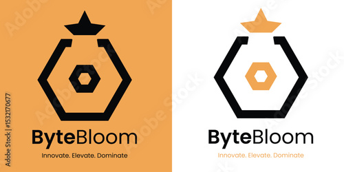 Byte Bloom Minimalistic Logo