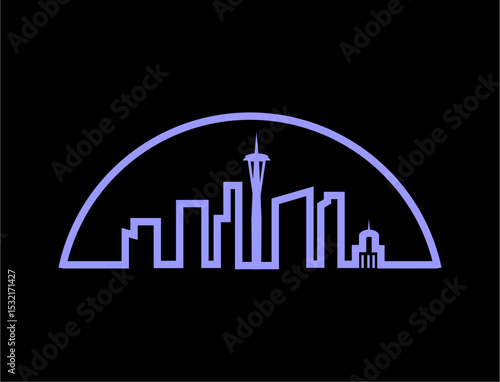 Seattle skyline illustration