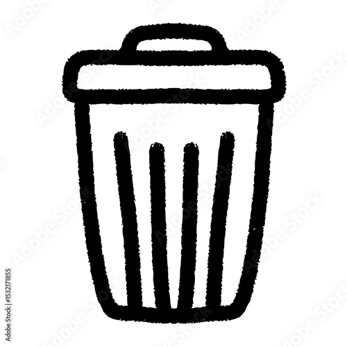 Trash Bin Icon Handdrawn