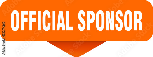 official sponsor sticker. official sponsor sign on transparent background