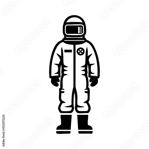 Protective gear design representing sterilized environments, labs, and safety.

