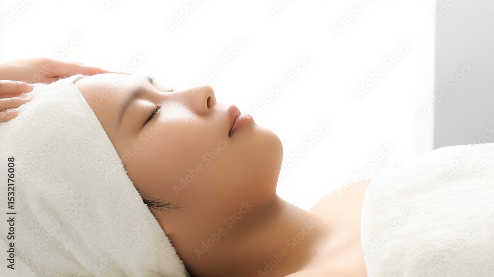 美容の施術を受ける日本人女性 (スキンケア・美容・眉毛・脱毛) 美容の施術を受ける日本人女性 (スキンケア・美容・眉毛・脱毛)