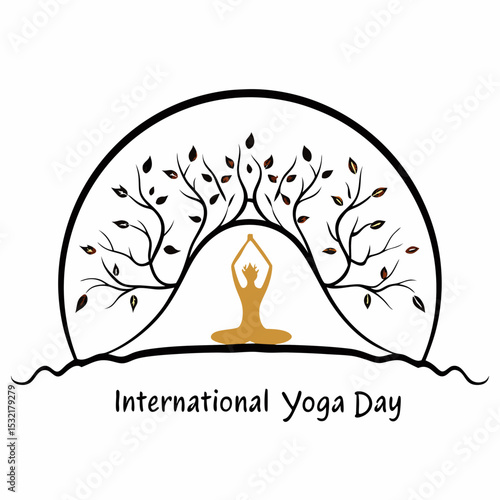 international yoga day vector illustration of an abstract background